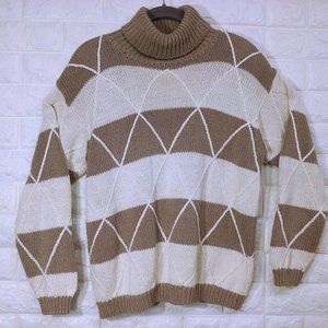 Vtg 80's MILANO Sweater Turtleneck Sz-Med Slouchy
